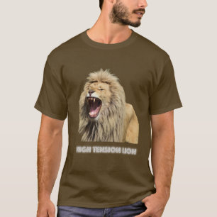Lion met hoge spanning t-shirt