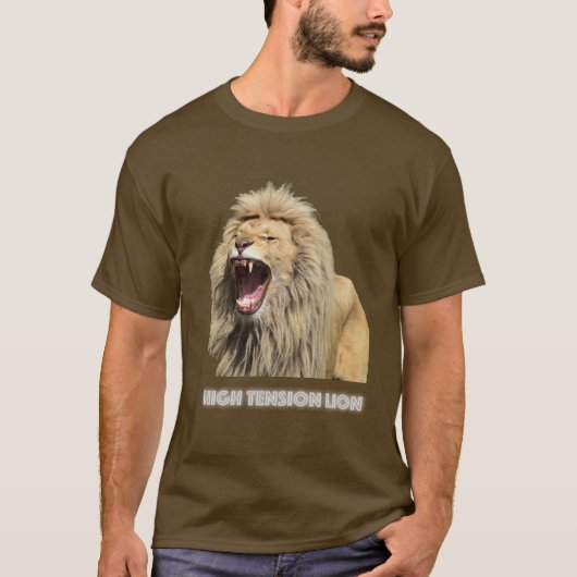 Lion met hoge spanning t-shirt (Voorkant)