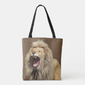 Lion met hoge spanning tote bag (Achterkant)