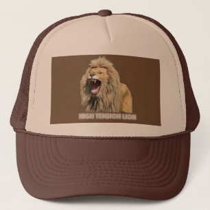 Lion met hoge spanning trucker pet