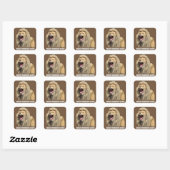 Lion met hoge spanning vierkante sticker (Vel)