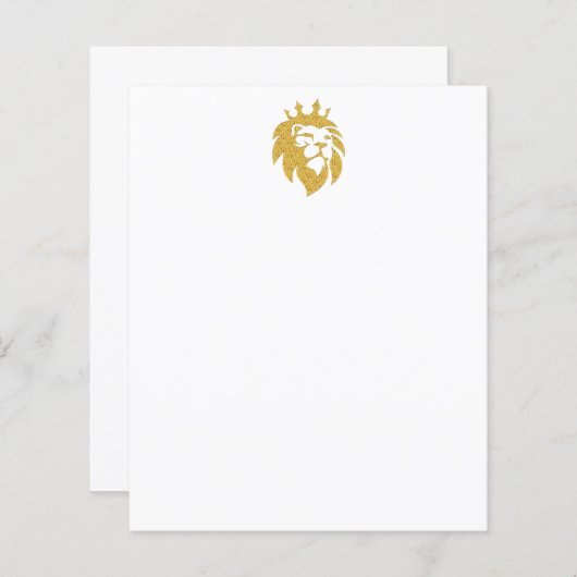 Lion met kroon - Gold Style 1 (Voorkant / Achterkant)