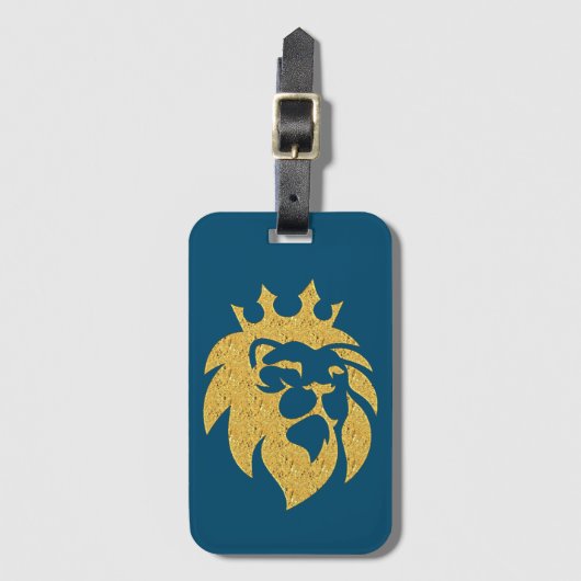 Lion met kroon - Gold Style 1 Bagagelabel (Voorkant (verticaal))