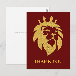 Lion met kroon - Gold Style 1 Briefkaart