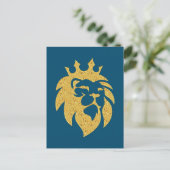 Lion met kroon - Gold Style 1 Briefkaart (Staand voorkant)