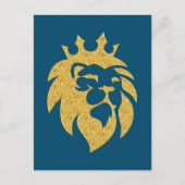 Lion met kroon - Gold Style 1 Briefkaart (Voorkant)