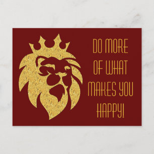 Lion met kroon - Gold Style 1 Briefkaart