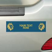 Lion met kroon - Gold Style 1 Bumpersticker (Op auto)