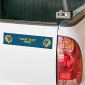 Lion met kroon - Gold Style 1 Bumpersticker (Op Truck)