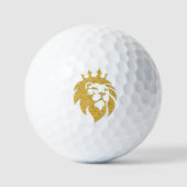 Lion met kroon - Gold Style 1 Golfballen (Voorkant)