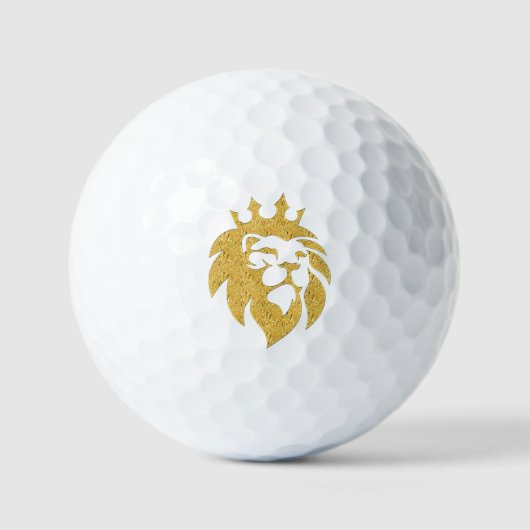 Lion met kroon - Gold Style 1 Golfballen (Voorkant)