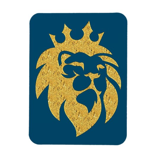 Lion met kroon - Gold Style 1 Magneet (Verticaal)