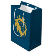Lion met kroon - Gold Style 1 Medium Cadeauzakje (Voorkant Gekanteld)