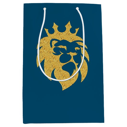 Lion met kroon - Gold Style 1 Medium Cadeauzakje (Voorkant)