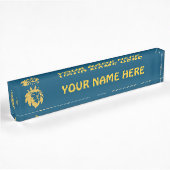 Lion met kroon - Gold Style 1 Naambordje