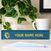 Lion met kroon - Gold Style 1 Naambordje