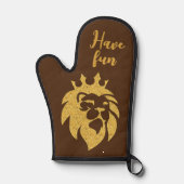 Lion met kroon - Gold Style 1 Ovenwant (Voorkant)