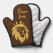 Lion met kroon - Gold Style 1 Ovenwant (Voorkant / Achterkant)