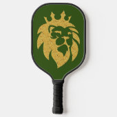 Lion met kroon - Gold Style 1 Pickleball Paddle (Achterkant)