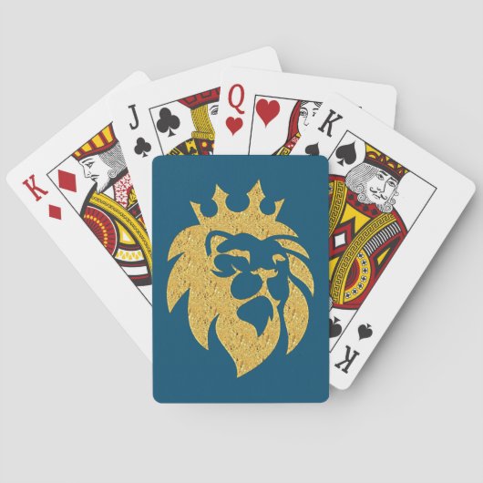 Lion met kroon - Gold Style 1 Pokerkaarten (Achterkant)