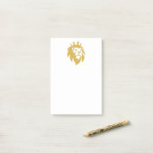 Lion met kroon - Gold Style 1 Post-it® Notes (Op bureau)