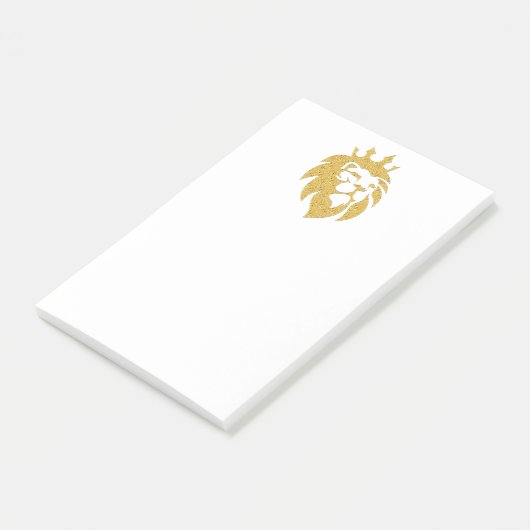 Lion met kroon - Gold Style 1 Post-it® Notes (Schuin)