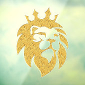 Lion met kroon - Gold Style 1 Raamsticker (Vel 3)