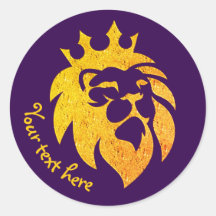 Lion met kroon - Gold Style 1