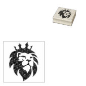 Lion met kroon - Gold Style 1 Rubberstempel (Gestempeld)