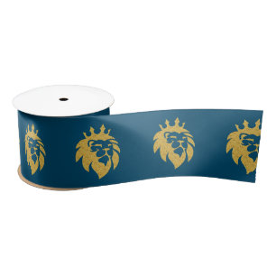 Lion met kroon - Gold Style 1 Satijnen Lint