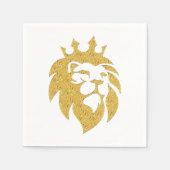 Lion met kroon - Gold Style 1 Servet (Voorkant)