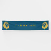 Lion met kroon - Gold Style 1 Spandoek (Horizontaal)