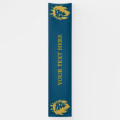 Lion met kroon - Gold Style 1 Spandoek (Verticaal)