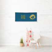 Lion met kroon - Gold Style 1 Spandoek (Insitu)
