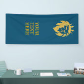 Lion met kroon - Gold Style 1 Spandoek (Beurs)