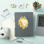 Lion met kroon - Gold Style 1 Sticker (iPad Cover)