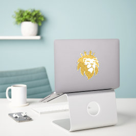 Lion met kroon - Gold Style 1 Sticker