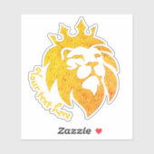 Lion met kroon - Gold Style 1 Sticker (Vel)