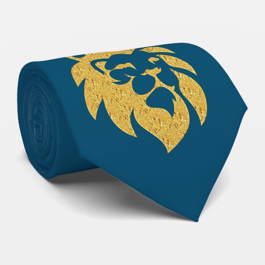 Lion met kroon - Gold Style 1 Stropdas (Opgerold)