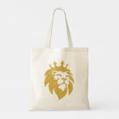 Lion met kroon - Gold Style 1 Tote Bag (Achterkant)