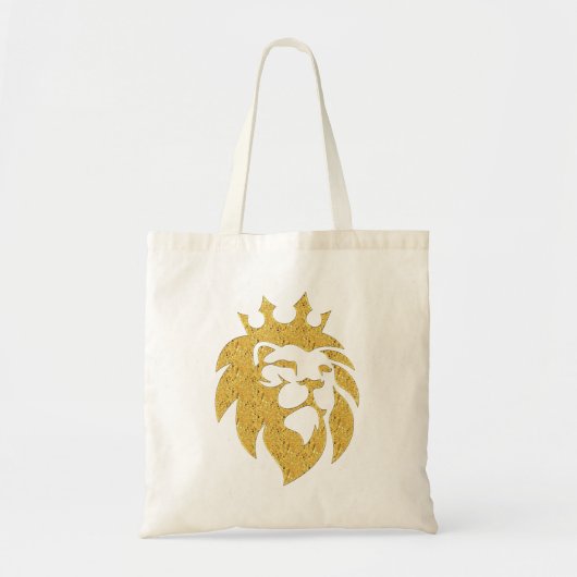 Lion met kroon - Gold Style 1 Tote Bag (Voorkant)