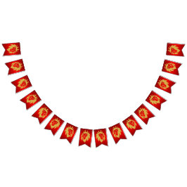 Lion met kroon - Gold Style 1 Vlaggetjes