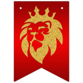 Lion met kroon - Gold Style 1 Vlaggetjes (Tweede vlag)