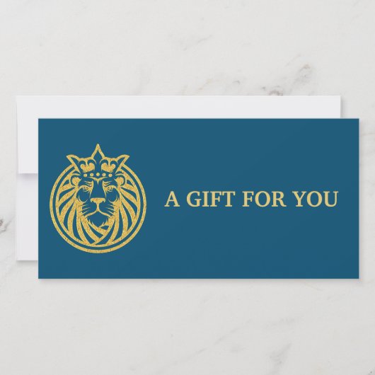 Lion met kroon - Gold Style 4 (Voorkant)