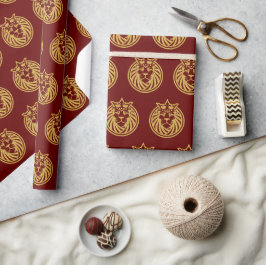 Lion met kroon - Gold Style 4 Cadeaupapier