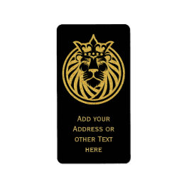 Lion met kroon - Gold Style 4 Etiket