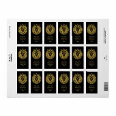 Lion met kroon - Gold Style 4 Etiket (Full Sheet)