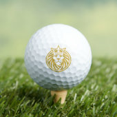 Lion met kroon - Gold Style 4 Golfballen (Insitu Shirt)