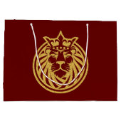 Lion met kroon - Gold Style 4 Groot Cadeauzakje (Achterkant)
