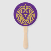 Lion met kroon - Gold Style 4 Handwaaier (Voorkant)